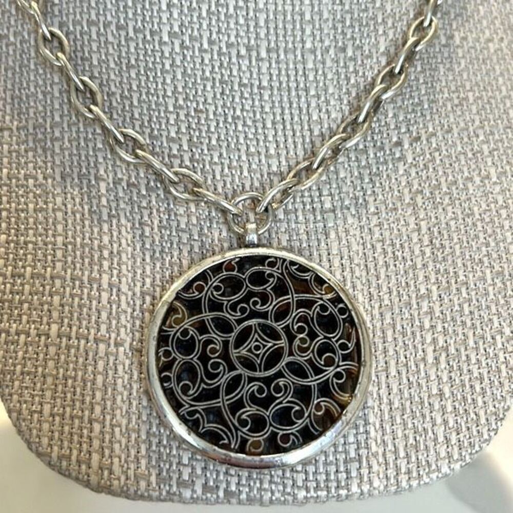 Brighton Silver heart necklace choker.